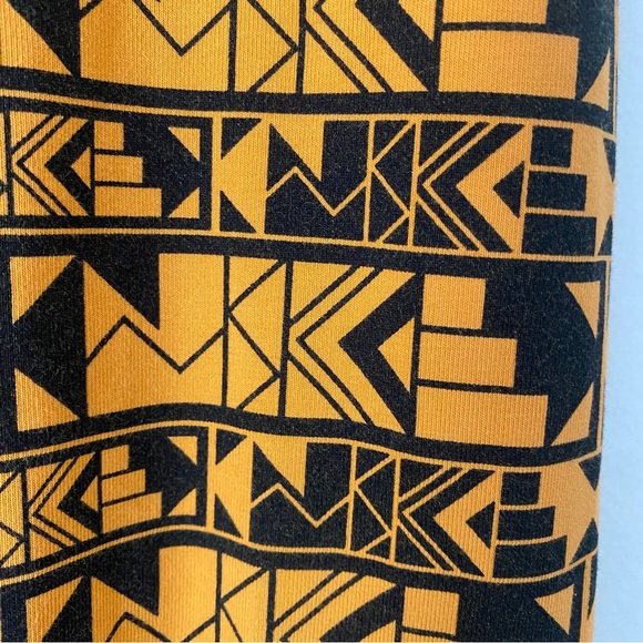 Nike Women’s Leggings Yoga Pant Aztec Print Orange & Black Boho Western Fall M - Picture 6 of 9